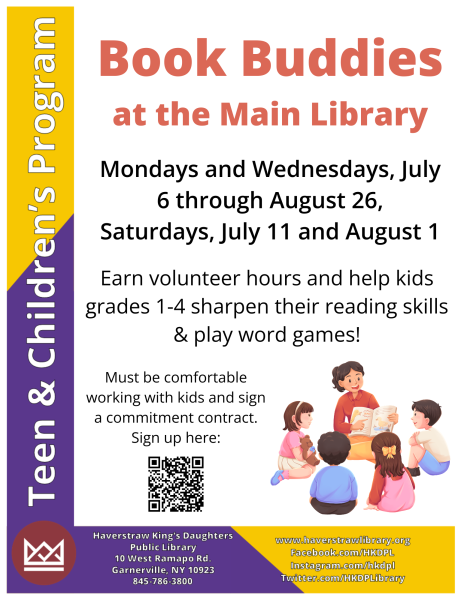book buddies flyer for teen volunteers
