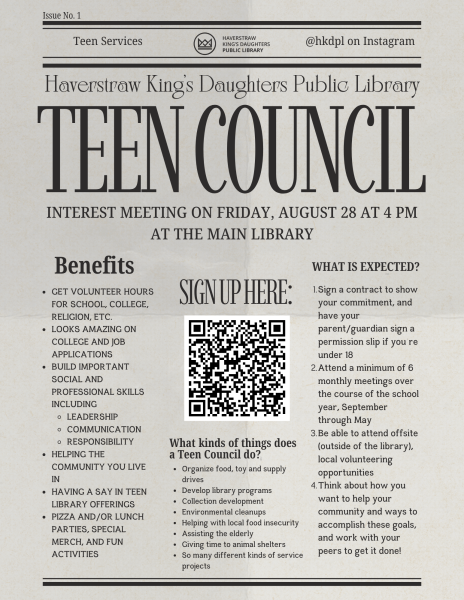 teen volunteering teen council flyer