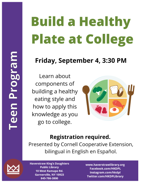build a healthy plate at college teen program