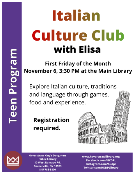 italian culture club teen program